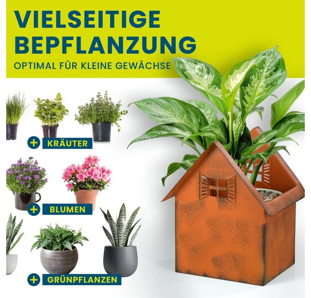 Hoberg Blumenkasten Rost-Pflanztöpfe 2er-Set Braun Eisen - Bild 4