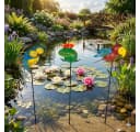 Denk Gartenstecker 3er Set bunte Tiere Metall Bild 1