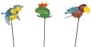 Denk Gartenstecker 3er Set bunte Tiere Metall Bild 2