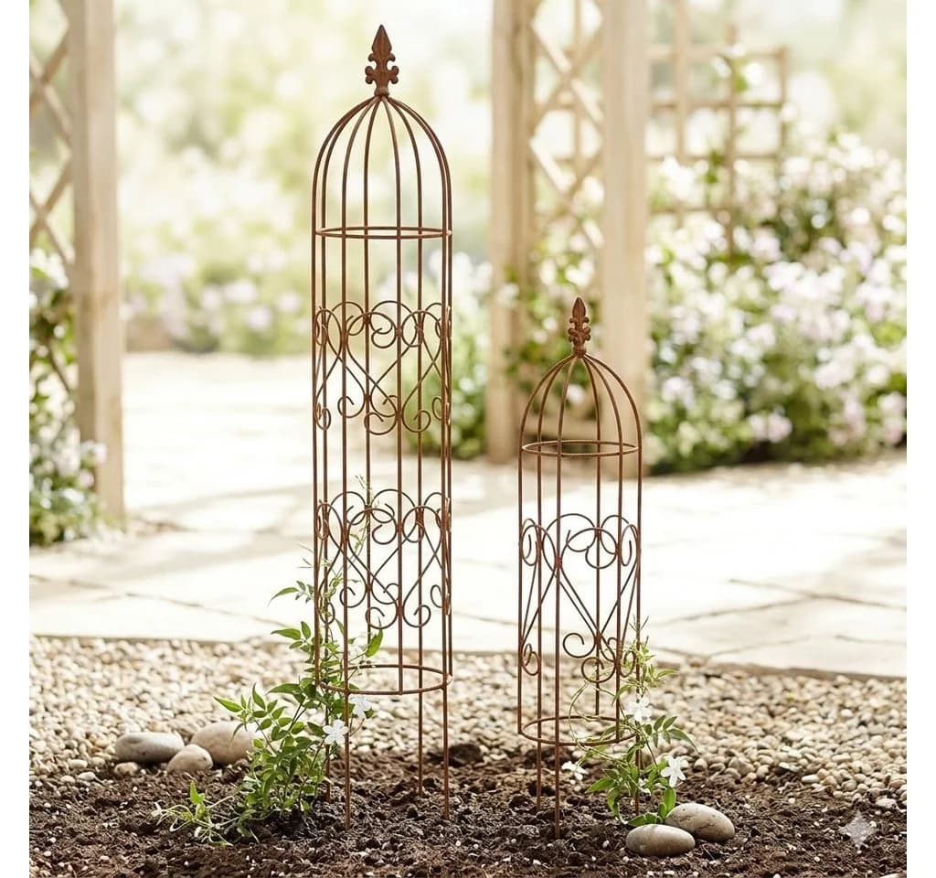 Posiwio Rankhilfe-Set Obelisk 2er-Pack Metall