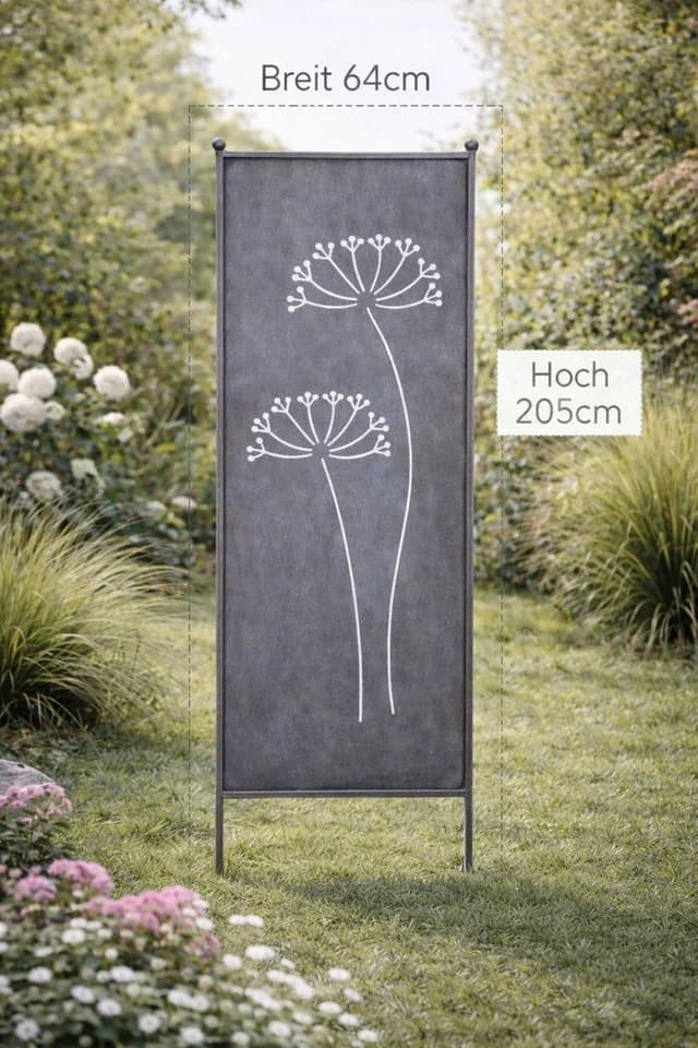 finehomegarden Gartenstecker Sichtschutz Metall Pusteblume - Bild 3