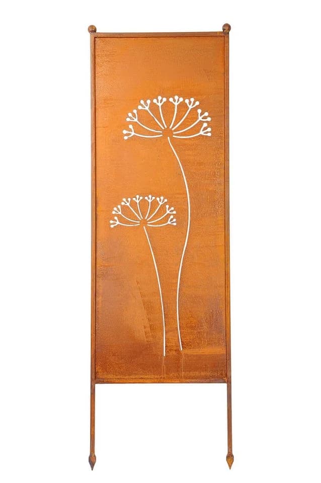 finehomegarden Metall Sichtschutz Stele Edelrost Dekowand Garten - Bild 2