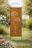 finehomegarden Metall Sichtschutz Stele Edelrost Dekowand Garten Bild 3