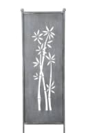 finehomegarden Metall Stele Sichtschutz Grau Bambus-Look Bild 2
