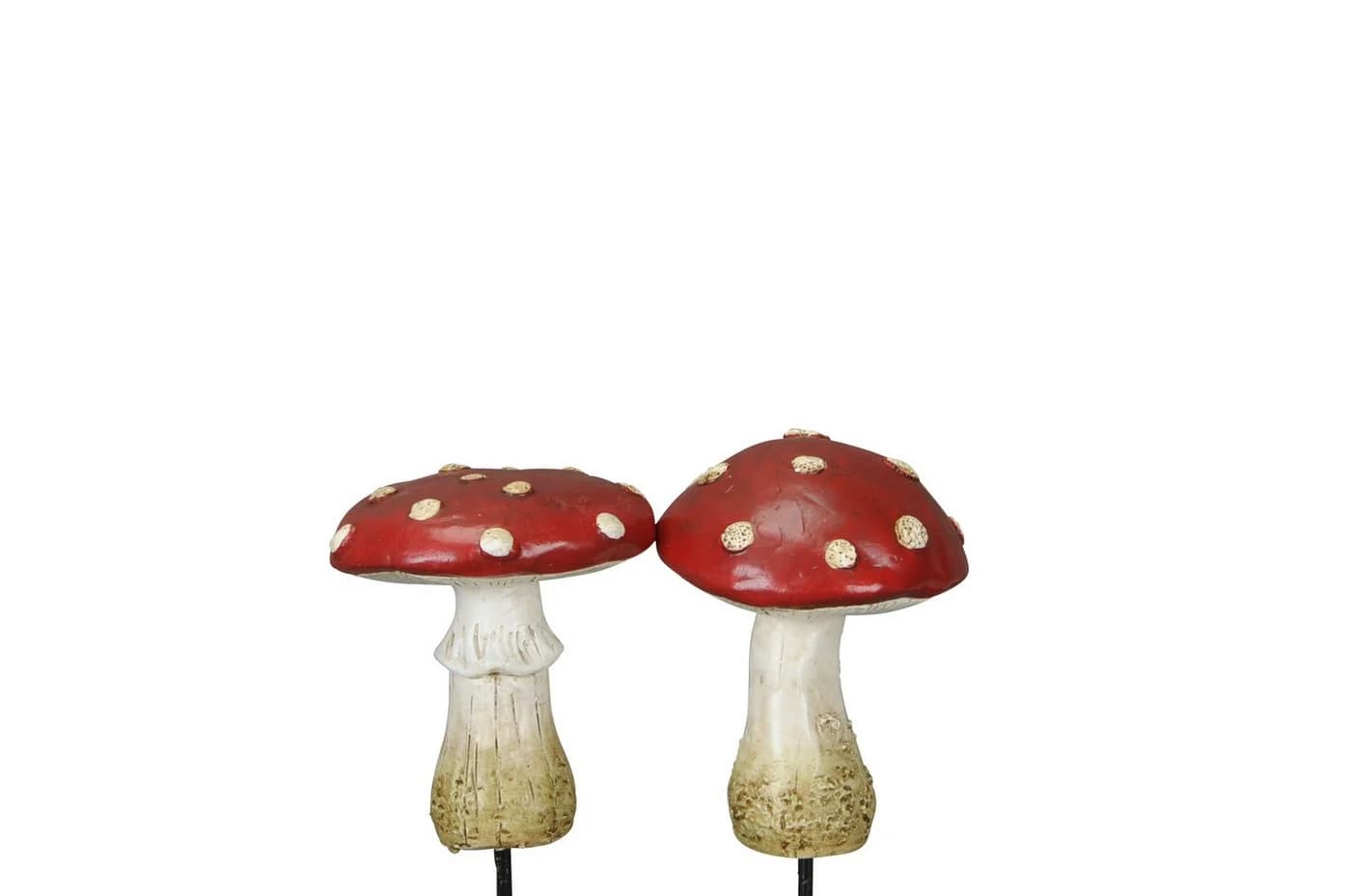 finehomegarden Dekofigur Pilz Stecker 2-tlg. rot-weiß Polyresin