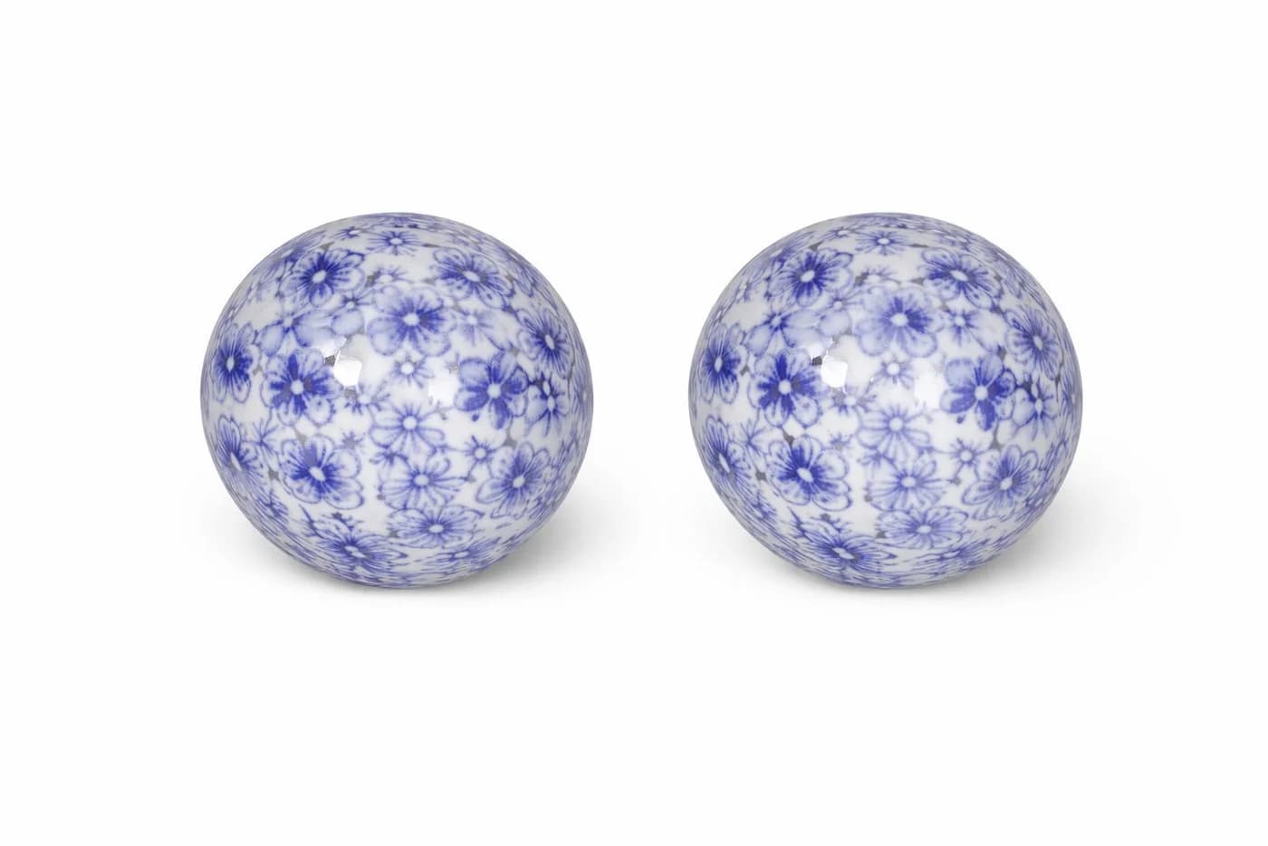 finehomegarden Teichfigur Schwimmkugel blau/weiß Porzellan Deko Set - Bild 2