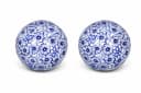 finehomegarden Teichfigur Schwimmkugel blau/weiß Porzellan Deko Set Bild 3