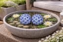 finehomegarden Teichfigur Schwimmkugel blau/weiß Porzellan Deko Set Bild 4
