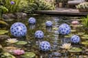 finehomegarden Teichfigur Schwimmkugel blau/weiß Porzellan Deko Set Bild 5