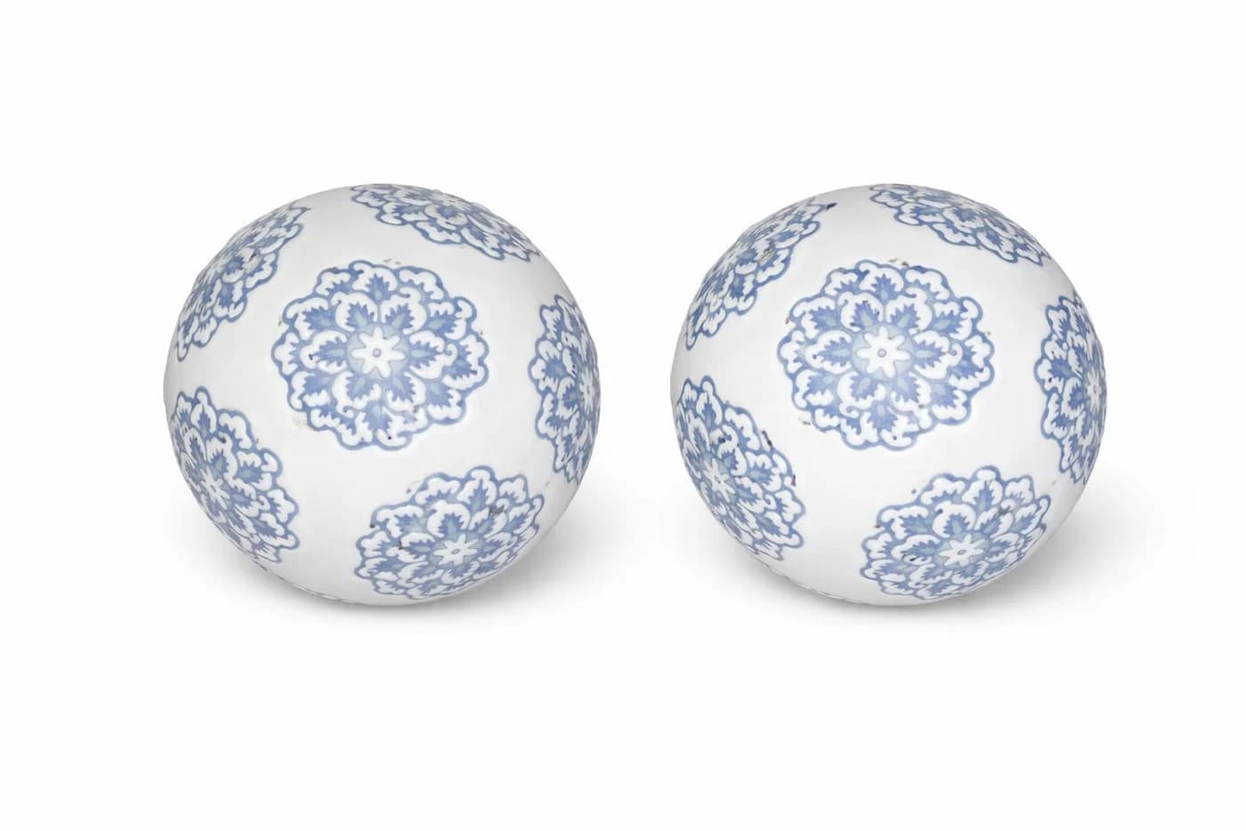 finehomegarden Schwimmkugel Set Porzellan weiß-blau Blütenmuster - Bild 3