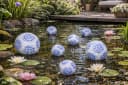 finehomegarden Schwimmkugel Set Porzellan weiß-blau Blütenmuster Bild 5