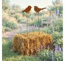 Posiwio Gartenstecker 2er Set Vogel Rostoptik Metall Bild 1
