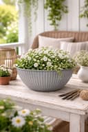 finehomegarden Pflanzschale Metall lackiert grau Ø32/38cm Bild 3