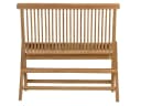 MiaMöbel Gartenbank massiv Teakholz Braun Klappbank Bild 5