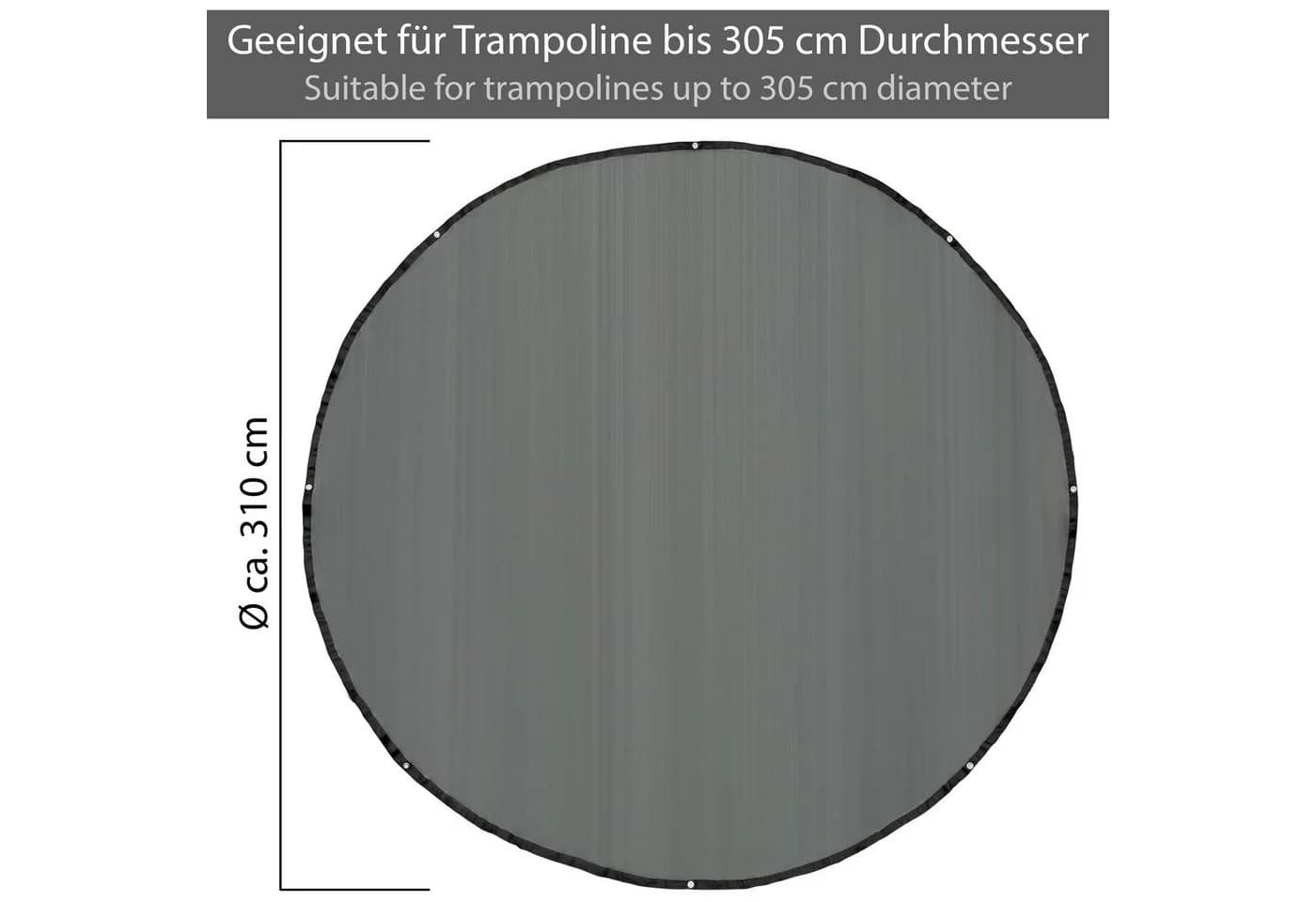 ONVAYA Sonnensegel für Trampolin 305 cm Reißfest UV-Schutz