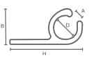 LYSEL® Aluminium U-Laufschiene 45° eloxiert für Keder 5-9mm Bild 1
