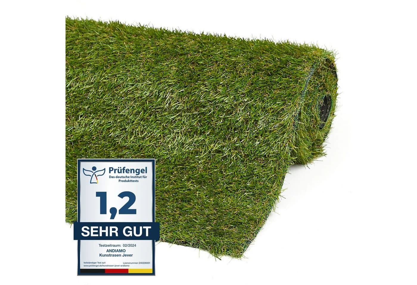 Andiamo Kunstrasen Rasenteppich Jever - 22mm Höhe - Rechteckig - Bild 2