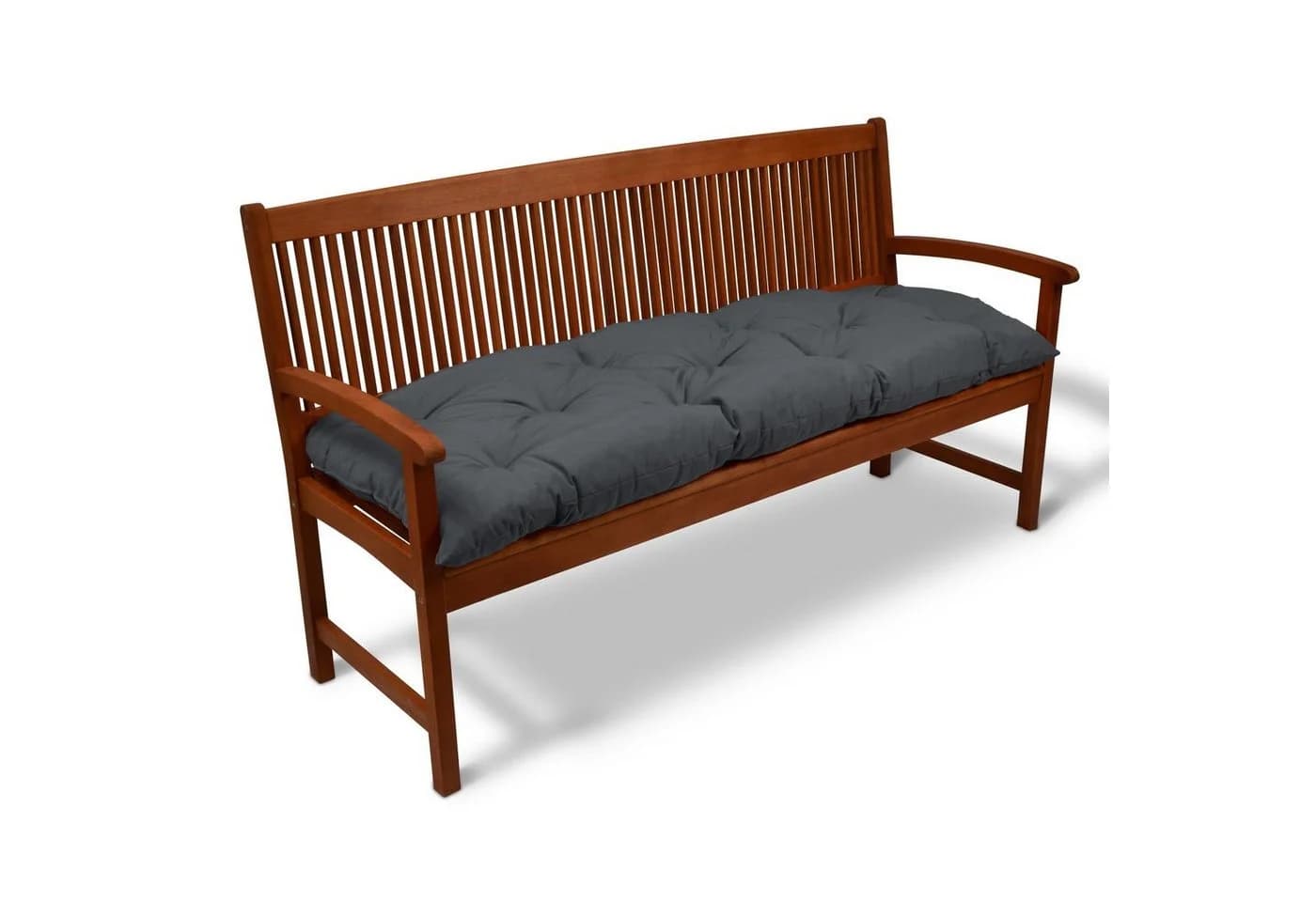Beautissu Bankauflage Flair BK Graphitgrau Outdoor Kissen