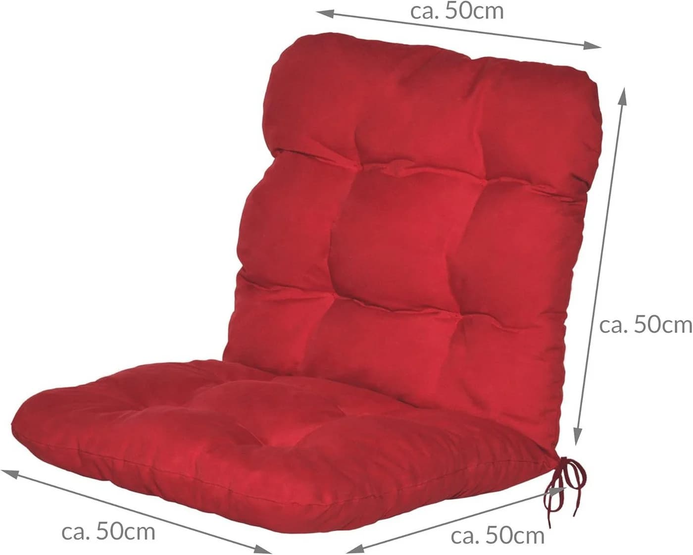 Beautissu Sitzauflage Niedriglehner Flair NL Rot - Bild 3