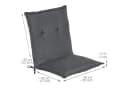 Beautissu Sitzauflage Niedriglehner Loft NL Grau Bild 3