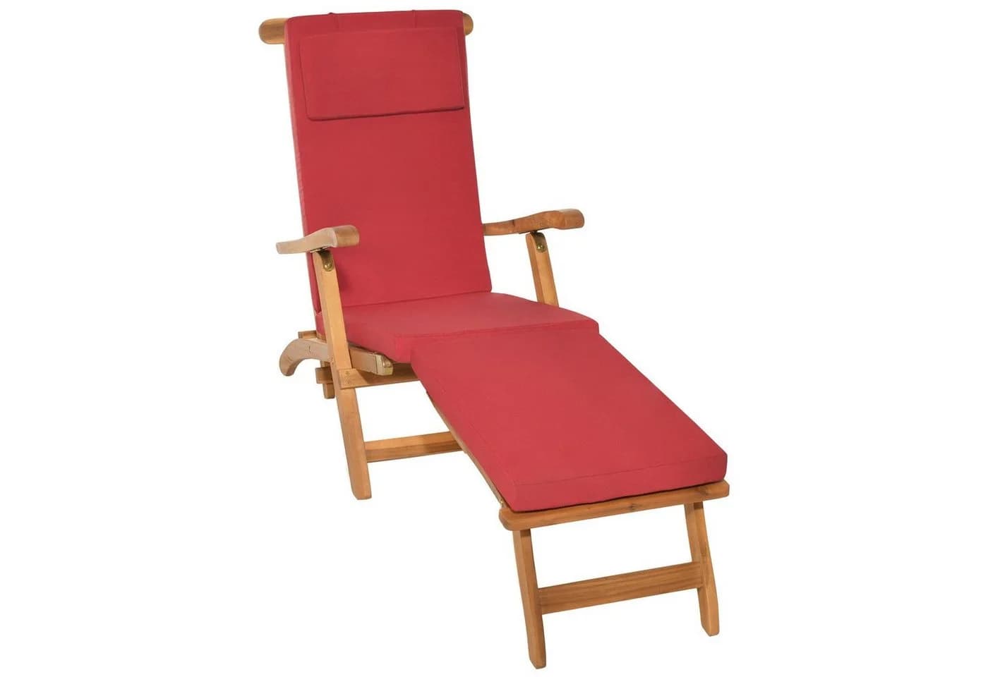 Beautissu Polsterauflage Deckchair Rot UV-beständig - Bild 2