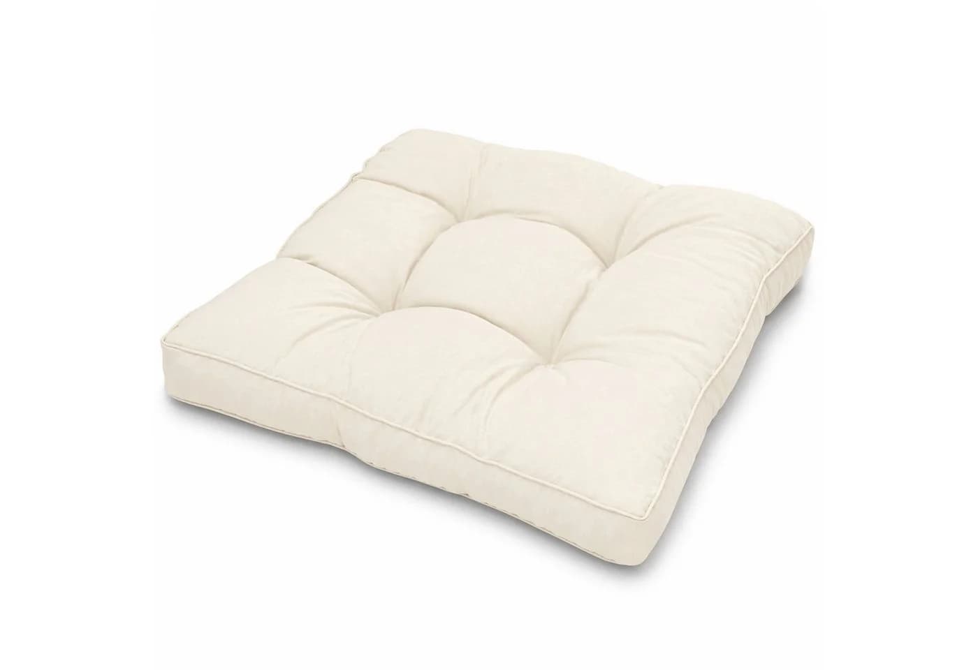Beautissu XLuna Sitzkissen Beige 10 cm dick Polyester - Bild 2