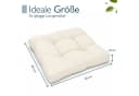 Beautissu XLuna Sitzkissen Beige 10 cm dick Polyester Bild 3