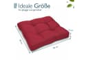 Beautissu Sitzkissen XLuna Rot 10cm Dick Polyester Bild 3