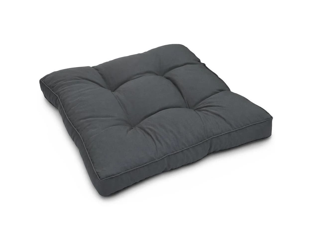Beautissu XLuna Sitzkissen Grau 10 cm Dick Polyester - Bild 2