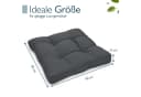 Beautissu XLuna Sitzkissen Grau 10 cm Dick Polyester Bild 3