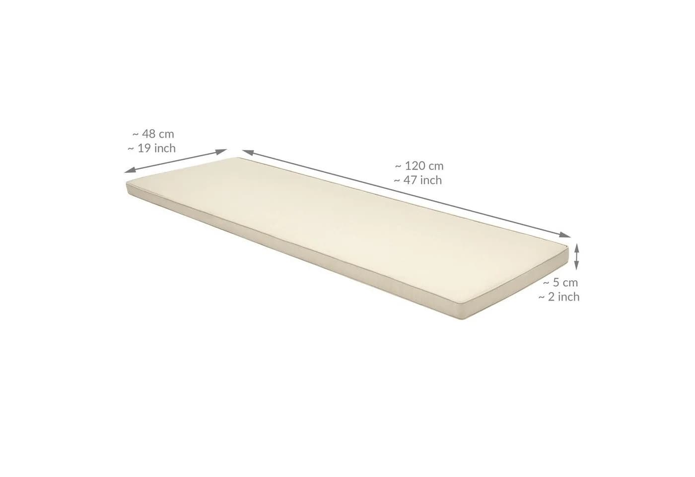 Beautissu Bankauflage Base BK Natur waschbar - Bild 4