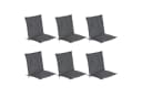 Beautissu Sitzauflage 6er Set Niedriglehner Loft NL Graphitgrau Bild 2