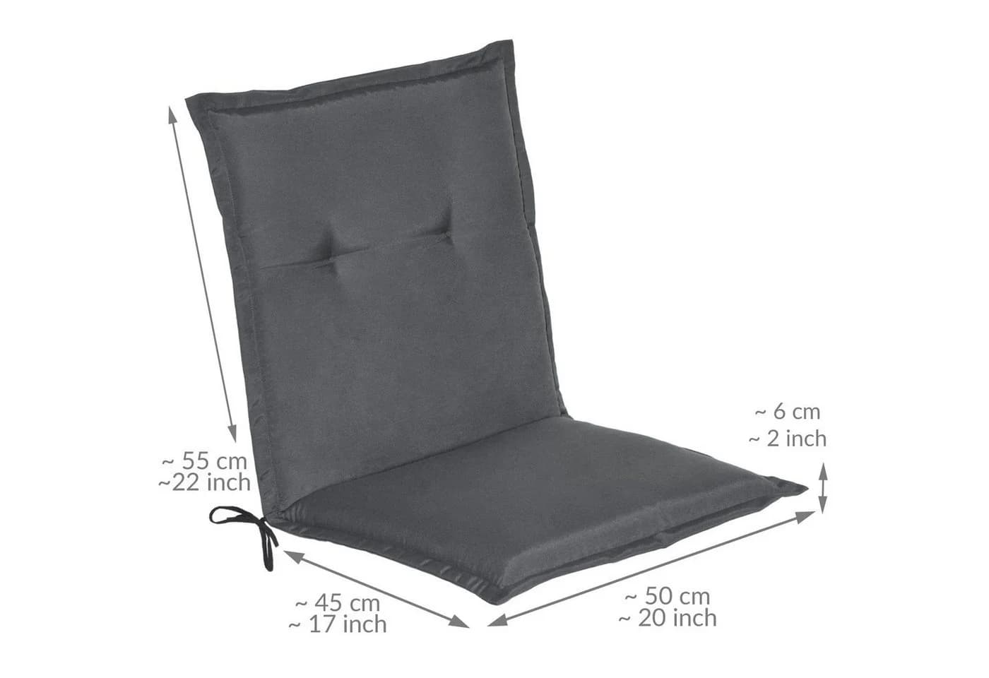 Beautissu Sitzauflage 6er Set Niedriglehner Loft NL Graphitgrau - Bild 4