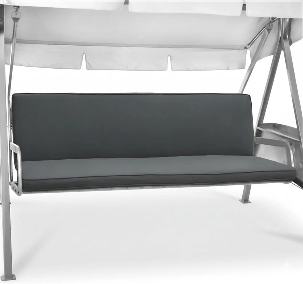 Beautissu Sitzauflage Hollywoodschaukel 3 Sitzer Hellgrau 2er Set - Bild 2