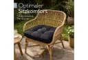 Beautissu Sitzkissen Lounge Kissen Outdoor Sitzkissen Flair LK, 50x50x10cm, Graphitgrau Bild 1