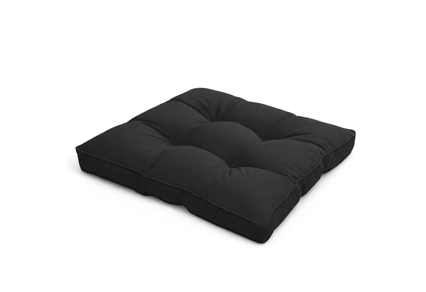 Beautissu Sitzkissen Lounge Kissen Outdoor Sitzkissen Flair LK, 50x50x10cm, Graphitgrau - Bild 2