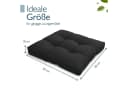 Beautissu Sitzkissen Lounge Kissen Outdoor Sitzkissen Flair LK, 50x50x10cm, Graphitgrau Bild 3