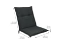 Beautissu Sitzauflage Niedriglehner Base NL 100x50cm Graphit Bild 4