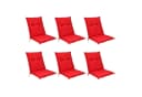 Beautissu Sitzauflage 6er Set Niedriglehner Base NL Rot 100x50cm Bild 2