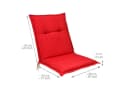 Beautissu Sitzauflage 6er Set Niedriglehner Base NL Rot 100x50cm Bild 3