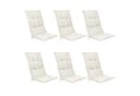 Beautissu Hochlehnerauflage 6er Set Natur Polyester Bild 2