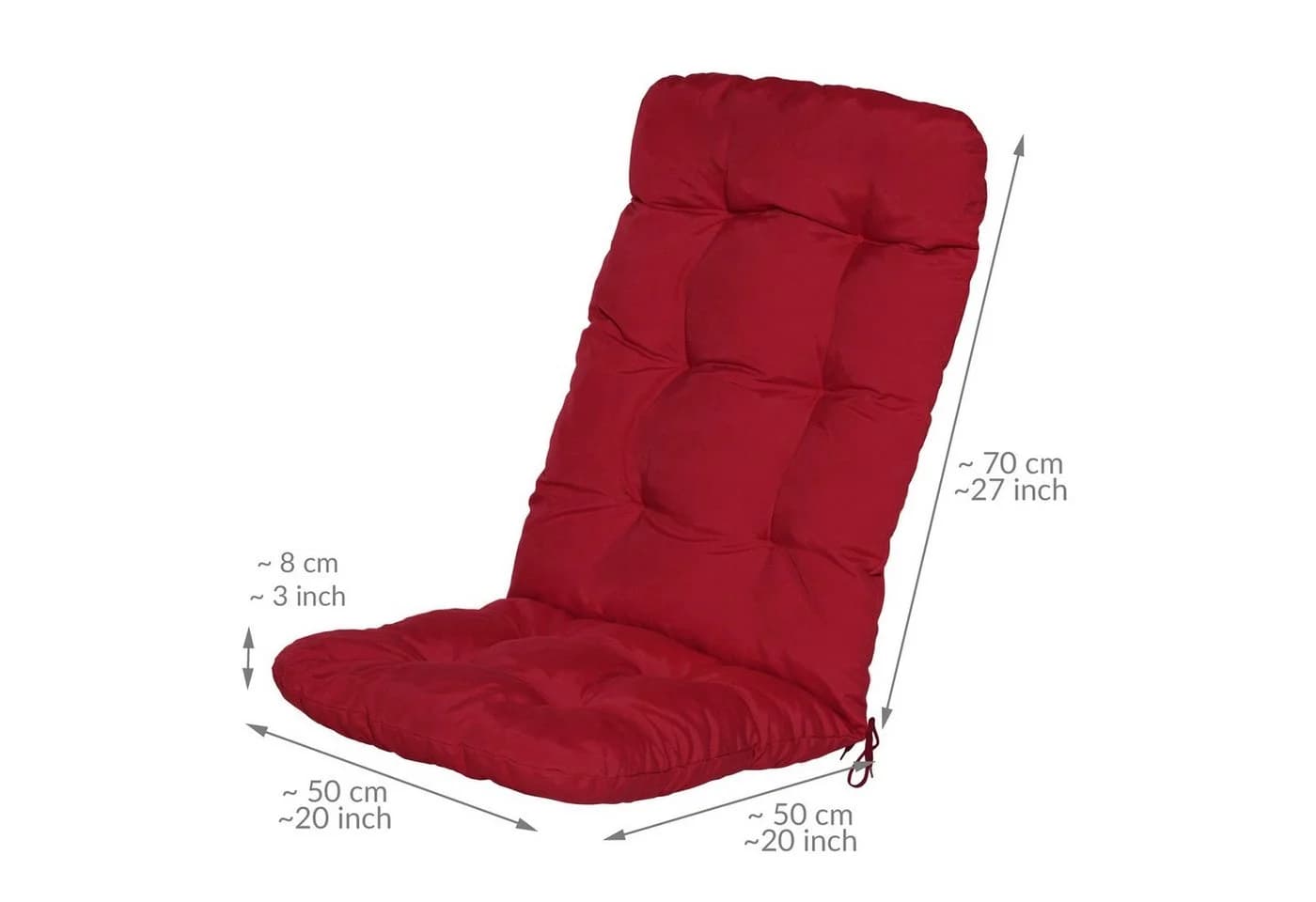 Beautissu Hochlehnerauflage 2er Set Rot Flair HL - Bild 5