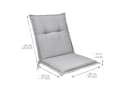 Beautissu Sitzauflage 4er Set Niedriglehner Base NL Grau Bild 1