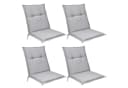 Beautissu Sitzauflage 4er Set Niedriglehner Base NL Grau Bild 2