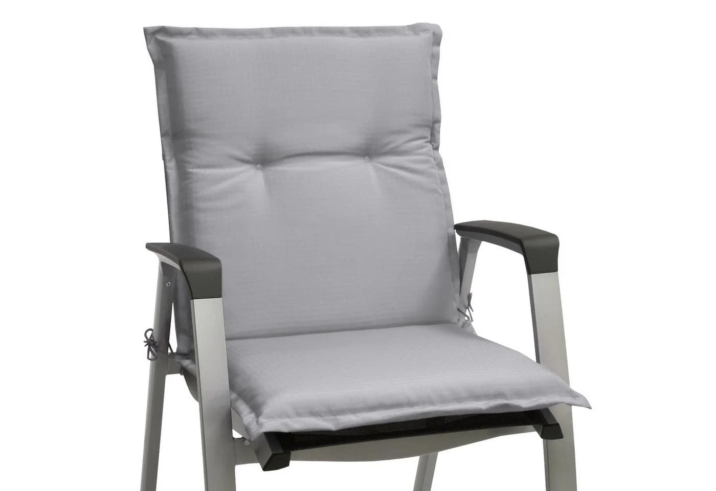 Beautissu Sitzauflage 4er Set Niedriglehner Base NL Grau - Bild 5
