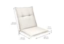 Beautissu Sitzauflage 4er Set Niedriglehner Natur 100x50cm Bild 1