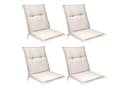 Beautissu Sitzauflage 4er Set Niedriglehner Natur 100x50cm Bild 2