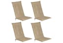 Beautissu Hochlehnerauflage 4er Set Natur Polyester Bild 2