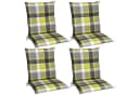 Beautissu Sitzauflage 4er Set Grün Kariert UV-Lichtecht Bild 2