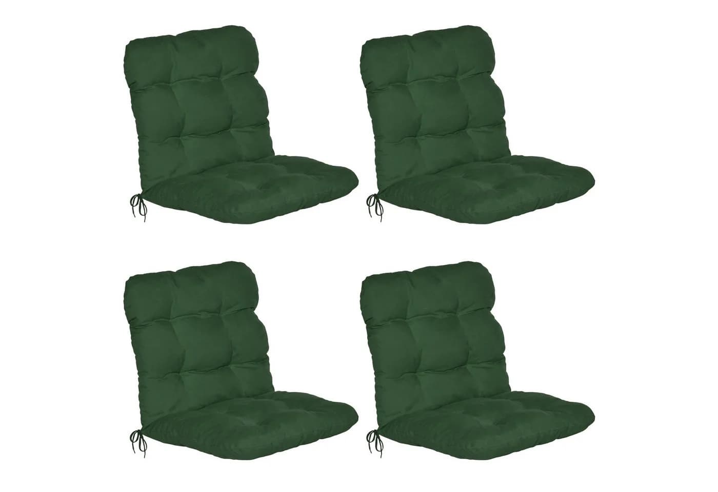 Beautissu Niedriglehner Sitzauflage 4er Set Dunkelgrün - Bild 2